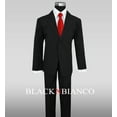 thumbnail image 2 of Big Boys Black Suit with Vibrant Red Long Neck Tie, 2 of 4