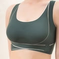 thumbnail image 3 of Bigersell Pushup Bras for Women Upgrade Women's Solid Color Wireless Bra Push Up Breathable Thin Sports Bra Sports Bra Style F-958 Green XXL, 3 of 3