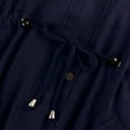 thumbnail image 4 of ShomPort Women's Winter Thicken Cotton Coat Long Sleeve Warm Jacket with Removable Plush Hood (Dark Blue 34), 4 of 4