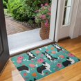 thumbnail image 2 of Border Collie Dog and Flower Florals Door Rugs,Washable Non Slip Door Mats Indoor,Decorative Door Mats,Entry Mat Indoor for Entrance,Bedroom,Kitchen,Bathroom,17"x30", 2 of 6