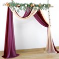 thumbnail image 2 of LCXmlly Roasting Pan Wedding Arch Drape Fabric Long 3 Panels Wide Sheer Wrinkle Free Soft Party Backdrop Drapery, 2 of 6