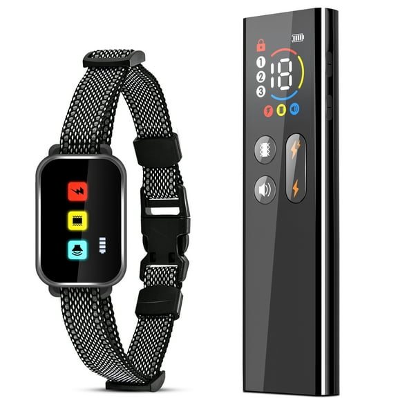 Dog Shock Collar Electric Dog Training Collar with Remote, Rechargeable E-Collar Waterproof Collars