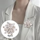 thumbnail image 1 of 4x de de imitación en apariencia de flor Bling DIY Broches de Adornos decorativos para manualidades Fabricación Bolsa , Oro Macarena Botones de diamantes de imitación, 1 of 8