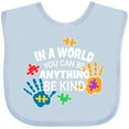 thumbnail image 3 of Inktastic In a World You Can Be Anything Be Kind Autism Awareness Boys or Girls Baby Bib, 3 of 4