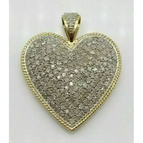 3Ct Round Cut Lab Created Diamond Women's Pendant 14K Yellow Gold Plated Silver