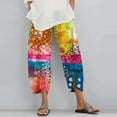 thumbnail image 1 of CHGBMOK Capris Style de Rue à Imprimé Pittoresque pour Femmes, Grande Taille, Liquidation, 1 of 3
