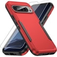 thumbnail image 1 of KOMI for Pixel 9 Case,Pixel 9 Pro Case,with Screen Protector,[Military Grade Drop Tested] Heavy-Duty Tough Rugged Shockproof Protective Case for Google Pixel 9, Red, 1 of 5