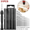 thumbnail image 3 of 31Pcs Mini Micro Hand Drill Bits Set Small Manual Keyless Chuck Pin Vise Rotary, 3 of 4