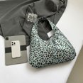 thumbnail image 3 of Bolso Hombro Con Leopardo Y Media PU Hobo para Mujer () Azul, 3 of 5