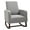 Gray, variant on HOMCOM Accent Lounge Rocking Chair with Solid Curved Wood Base, Grey
