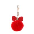 thumbnail image 1 of justharion Cute Plush Hairball Fashion Keychain PU Decoration Portable Keyring Waist Key Chain Ornament Ring Decorative Accessory Red, 1 of 9