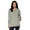 Sage, variant on RBX Active Women's V-Neck French Terry Hoodie Tunic Sweatshirt