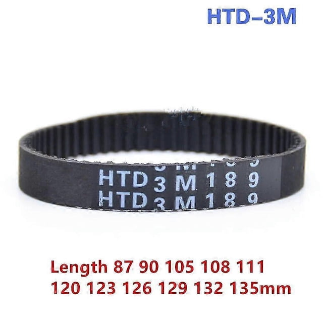 HTD 3M Rubber Timing Belt Closed Loop Pitch Length 87 90 105 108 111 120 123 126 129 132 135mm Width 10mm 15mm 3M-105 3M-120