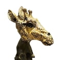thumbnail image 3 of Escultura de jirafa Busto de animal Estatua Estatuilla Arte de resina de silvestre Accesorios de decoración de escritorio de oficina en BLESIY estatuilla de alce de animales, 3 of 4