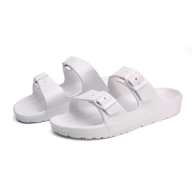 Guardurnaity Sandalias ligeras sin cordones, cómodas y antideslizantes para mujer en verano. Pantuflas de verano para mujer. Calzado Blanco Talla 41