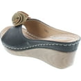 thumbnail image 3 of Gc Shoes Women's Sydney Rosette Slide Wedge Sandals, 3 of 7