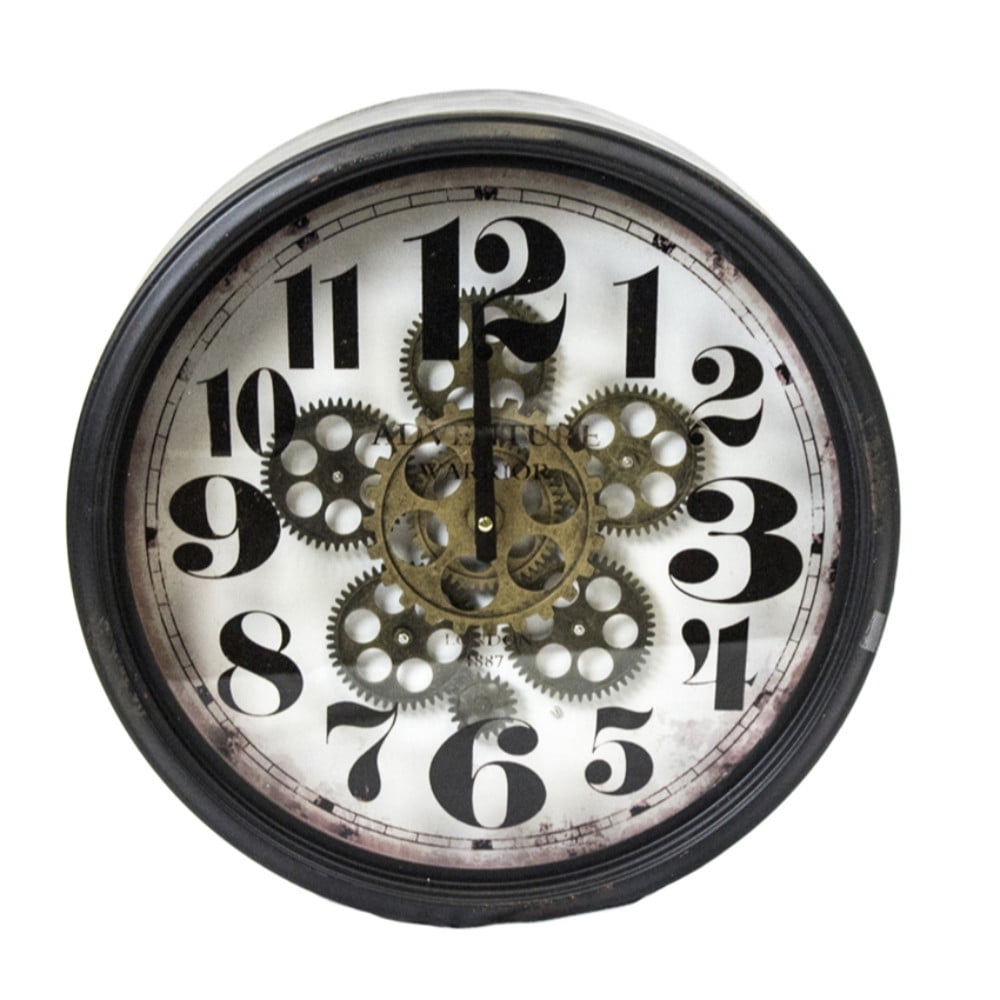 Sagebrook Home 16 in. Moving Gear Wall Clock