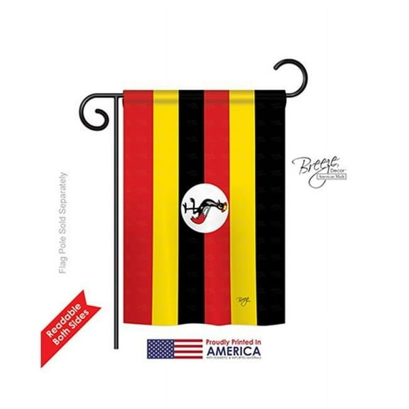 Breeze Decor 58295 Uganda 2-Sided Impression Garden Flag - 13 x 18.5 in.