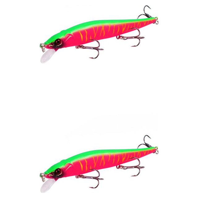 Greeniant Señuelos de pesca artificiales, cebos reutilizables, cebos de pesca portátiles, accesorios para agua de mar, agua dulce, tipo F GRAMO 2piezas