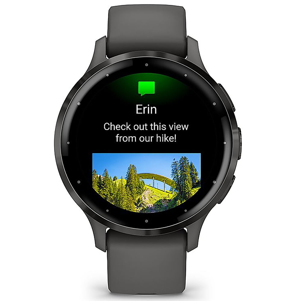 Garmin 010-02785-00 Venu 3S Health Fitness GPS Smartwatch Steel Bezel with Pebble Gray Case 41mm Bundle with Dust Cover 3 Pack, 2-Pack Screen Protector and 2 YR CPS Enhanced Protection Pack