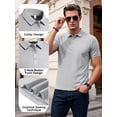 thumbnail image 4 of Cadmus Mens Polo Shirt Short Sleeve Quick Dry Shirts Golf Polos Collared Work Shirts for Men,8808,Black+Grey+Blue,S, 4 of 7