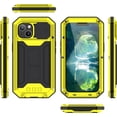 thumbnail image 2 of Case for iPhone 15,Military Grade 3 in 1 Metal Full-Body Rugged Stylish Kickstand Protective Case with Built-in Screen Protector Phone Case for iPhone 15,6.1 inch 2023 (Yellow), 2 of 17