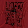 thumbnail image 2 of Teen Titans Go Team Up Women's T Shirt, Cardinal, Medium, 2 of 6