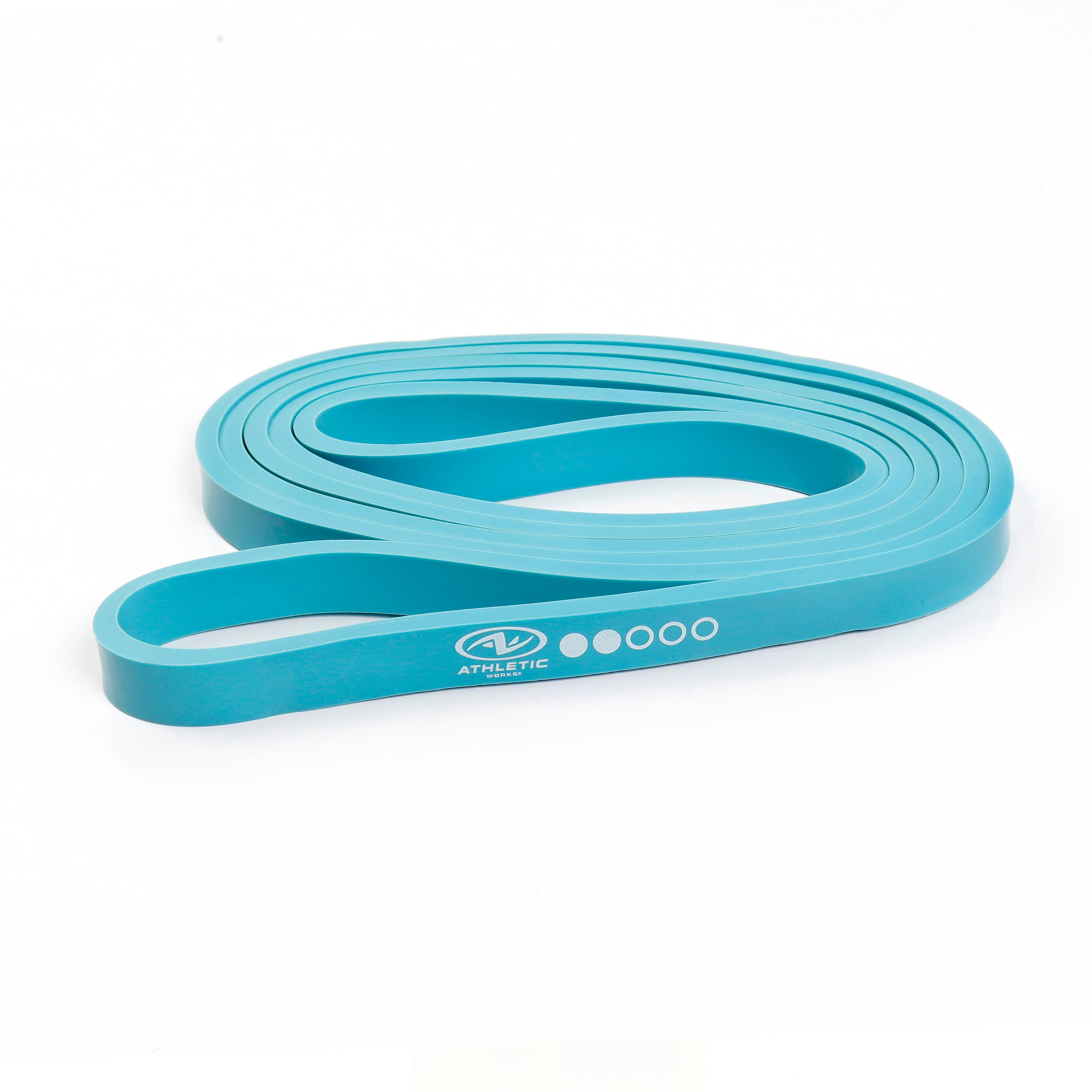 Athletic Works Resistance Bands, Light, Natural Latex, 40inx0.5in, Teal