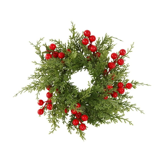 Bwiyojiz Home Decor Christmas Decorations Decoration Candle Rings Wreath Simulated Flower Centerpiece for Dining Tables Wedding Party, Gifts for Sisters, Multicolor