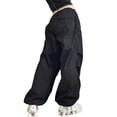 thumbnail image 4 of VISgogo, pantalones informales para mujer con cintura elástica, cordón ajustable, decoración de bolsillo, ropa suelta de verano VISgogo  moda, 4 of 5