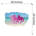 thumbnail image 4 of Watercolor Decal Living Room Wall Decal for Family Outdoor Scene Sea Background Art Design Cute Themed Room - Size: 40 In x 24 In, 4 of 5