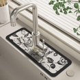 thumbnail image 1 of Queilt 2PCS Fantasy Style Faucet Draining Mat, Faucet Mat for Kitchen Sink Mat, Diatom Mud Faucet Non-slip Drain Pad Sink Mat, Drying Mat for Kitchen Counter & Bathroom Kitchen Sink Splash Guard (B), 1 of 3
