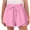 Pink, variant on Girls Solid Athletic Shorts Elastic Waist Flowy Shorts Gonig out Outdoor Shorts Ruffle Hem Shorts High Waisted Dressy Shorts Girl Athletic Shorts