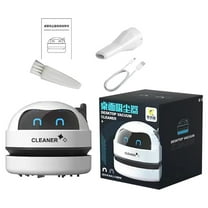 Mini Desktop Vacuum Cleaner, Usb Charging Portable Keyboard Cleaner with Nylon Brush & Porous Filter, 500mah Battery for Crumbs & Debris Removal on Desks, Sofas, Cars, and Beds,Vsgery