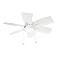 thumbnail image 1 of Ventilador de Techo "32 Clásico Blanco 6 Aspas 3 Velocidades LámparaYa 20952-1 / Poppy, 1 of 6