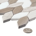 thumbnail image 4 of Channing Elongated Hex 1" x 2.5" Marble Honeycomb Mosaic Wall & Floor Tile, 4 of 7