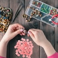 thumbnail image 2 of GOOHOCHY 50pcs de cáscara de rosa encanto tallado perlas de oración tallada pulsera de joyería de bricolaje fabricando suministros, 2 of 7