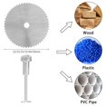 thumbnail image 2 of 53Pcs Jeu de Roues de Coupe Kit de Disque de Coupe Robuste Lame de Scie Circulaire Tranchante Ensemble d'Outils Rotatifs Professionnels Accessoires avec Mandrins pour Couper le Bois en Plastique Métal, 2 of 10