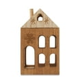 thumbnail image 3 of Wood House Christmas Decoration, Brown, 9.25", by Holiday Time, 3 of 5
