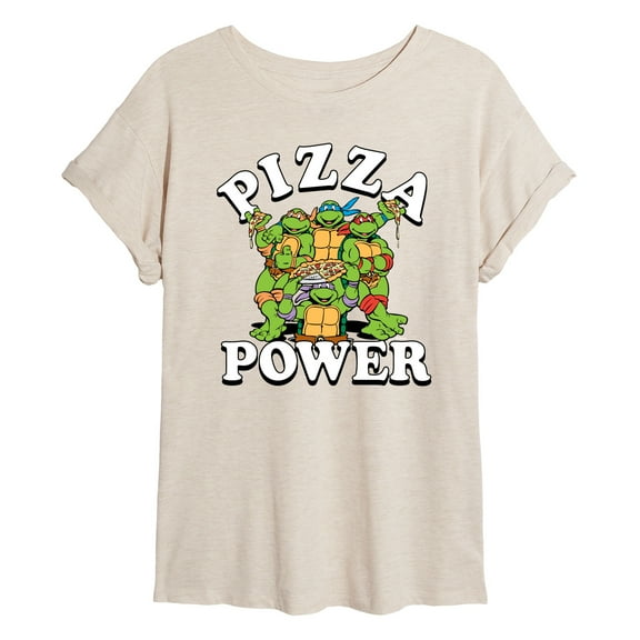 Teenage Mutant Ninja Turtles - Pizza Power- Juniors Ideal Flowy Muscle T-Shirt