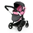 thumbnail image 3 of Bayer Design Dolls: Pram Xeo: Hearts Black & Pink - Matching Handbag, Adjustable Handle, For Dolls Up To 20", Ages 3+, 3 of 7