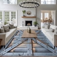 thumbnail image 3 of Farmhouse Wood Grain Area Rugs 5'x7', Washable Small Throw Rugs for Laundry Room Playroom, Vintage Country Barn Gate Textured Indoor Outdoor Rug Non-Slip Low Pile Carpet Runner Reversible Floor Mats, 3 of 8