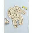 thumbnail image 3 of Qiylii Baby Rainbow Romper, Long Sleeve Buttoned Crotch Bodysuit,1-3T, 3 of 8