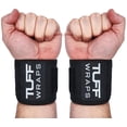 thumbnail image 1 of TuffWraps Correas de muñeca de 16.0 in para gimnasio – Sin presillas para el pulgar – Levantamiento de pesas y soporte de prensa de banco – Correas de muñeca duraderas accesorio de gimnasio para un me, 1 of 7