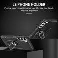 thumbnail image 2 of for Samsung Galaxy S23+ Plus Case with Metal Ring Kickstand for Women & Men, Heavy-Duty Protection Shockproof Bumper Cover Case for Samsung Galaxy S23 Plus TY Black, 2 of 18