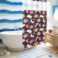 thumbnail image 5 of No Hook Shower Curtain, Easter Bunny Eggs Shower Curtains for Bathroom with See Through Top Window, Spring Leaves Daisy Flowers Vintage Purple Waterproof & Washable Bath Curtain Narrow 54"x78", 5 of 9