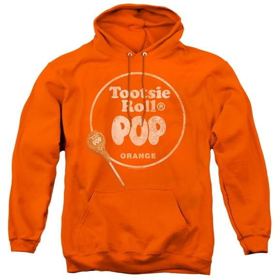 Tootsie Roll Pop Logo Adult Pullover Hoodie Sweatshirt Orange