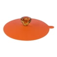thumbnail image 2 of Bewildely Tapa ligera de la taza del silicón de la categoría alimenticia del tamaño portátil durable de la tapa elegante de la taza de la Cocina y Comedor Naranja, 2 of 6