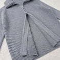 thumbnail image 3 of KHONTS Girls Double Zipper Cardigan Sweaters Lapel Slim Sweater Coat Short Knitted Tops,Sizes 1-14 Years Light Gray 160, 3 of 6