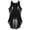 Black, variant on Halloween Renaissance Gothic Court Dress Costumes Featuring Cold Shoulder Neckline, Flutter Sleeves, Irregular Hem, and Solid Color Lace Up Steampunk